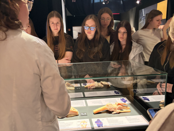 Uczniowie naszej szkoły podczas zwiedzania wystawy Body Worlds