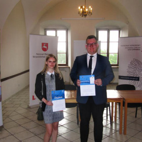 Daria wraz ze zwycięzcą konkursu