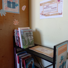 Półka na książki do bookrossingu