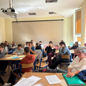 Wspólna praca uczniów z Belgii z uczniami z naszej szkoły