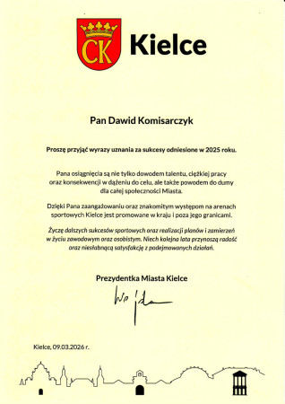 Dyplom z podziękowaniem