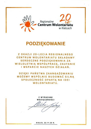 Podziękowanie